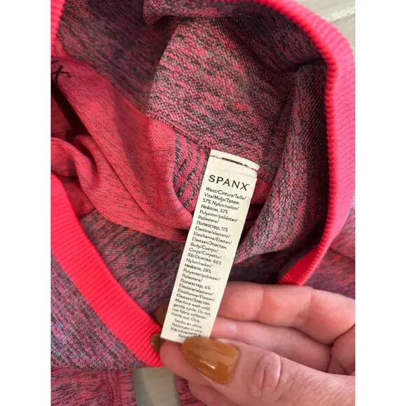 SPANX SEAMLESS SCULPT LEGGING SPACEDYE CORAL PUNCH NWT SIZE SMALL - Picture 6 of 6